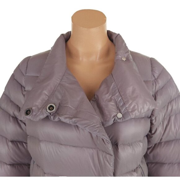ACCUA by PSR White Goose Down Quilted Jacket Size 38 US 2 XS Womens Gray $475 - Picture 7 of 14